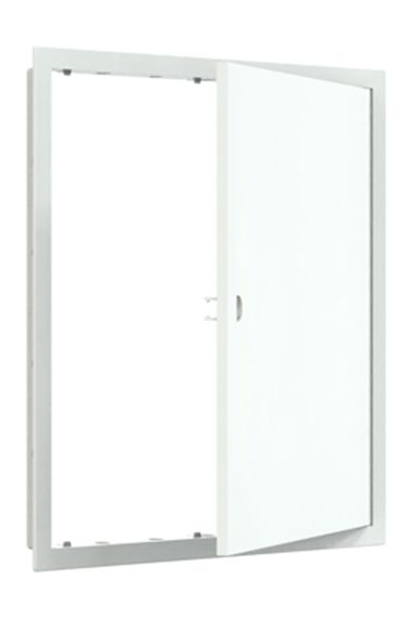 Люк ревизионный ЛР фланец 349х349 ручка 377x377 пластик EVECS