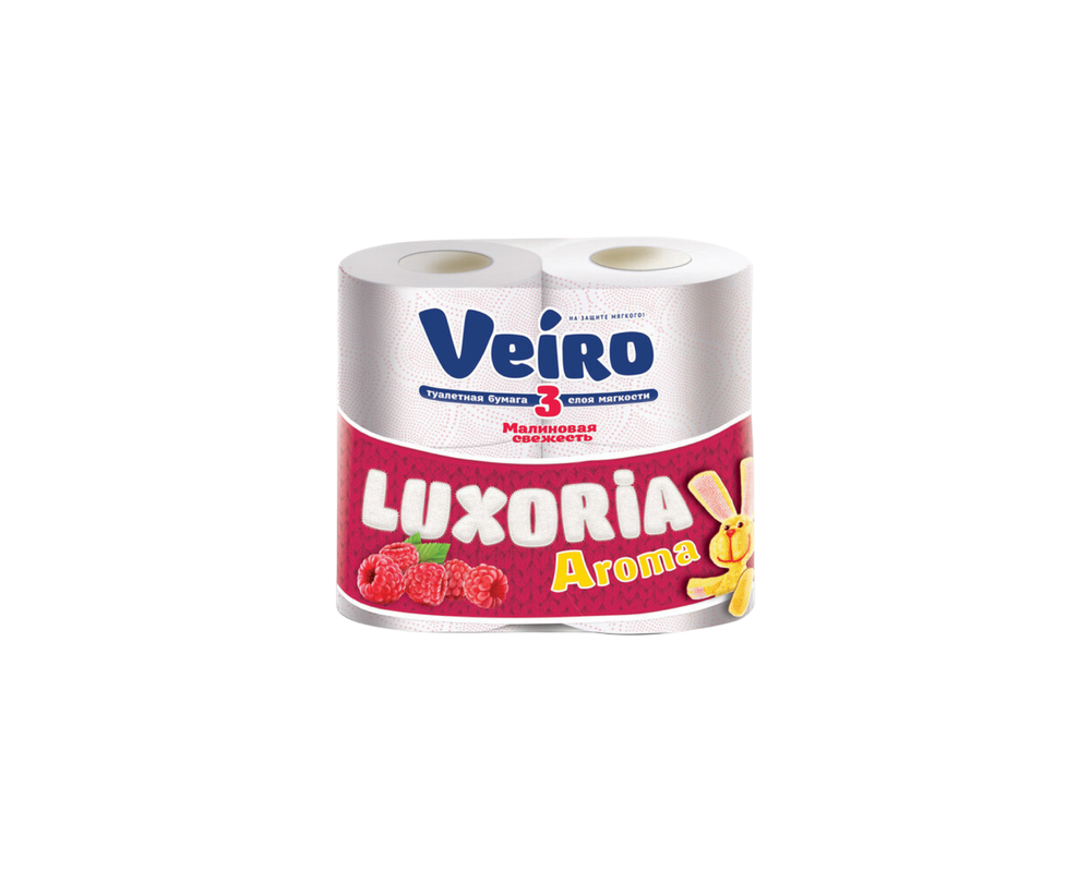 Бумага туалетная veiro luxoria aroma малина 3сл