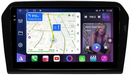 Магнитола для Jetta VA3 2019+ - FarCar S500-TS18 монитор 9.5" QLED на Android 14, CarPlay, 4G SIM-слот
