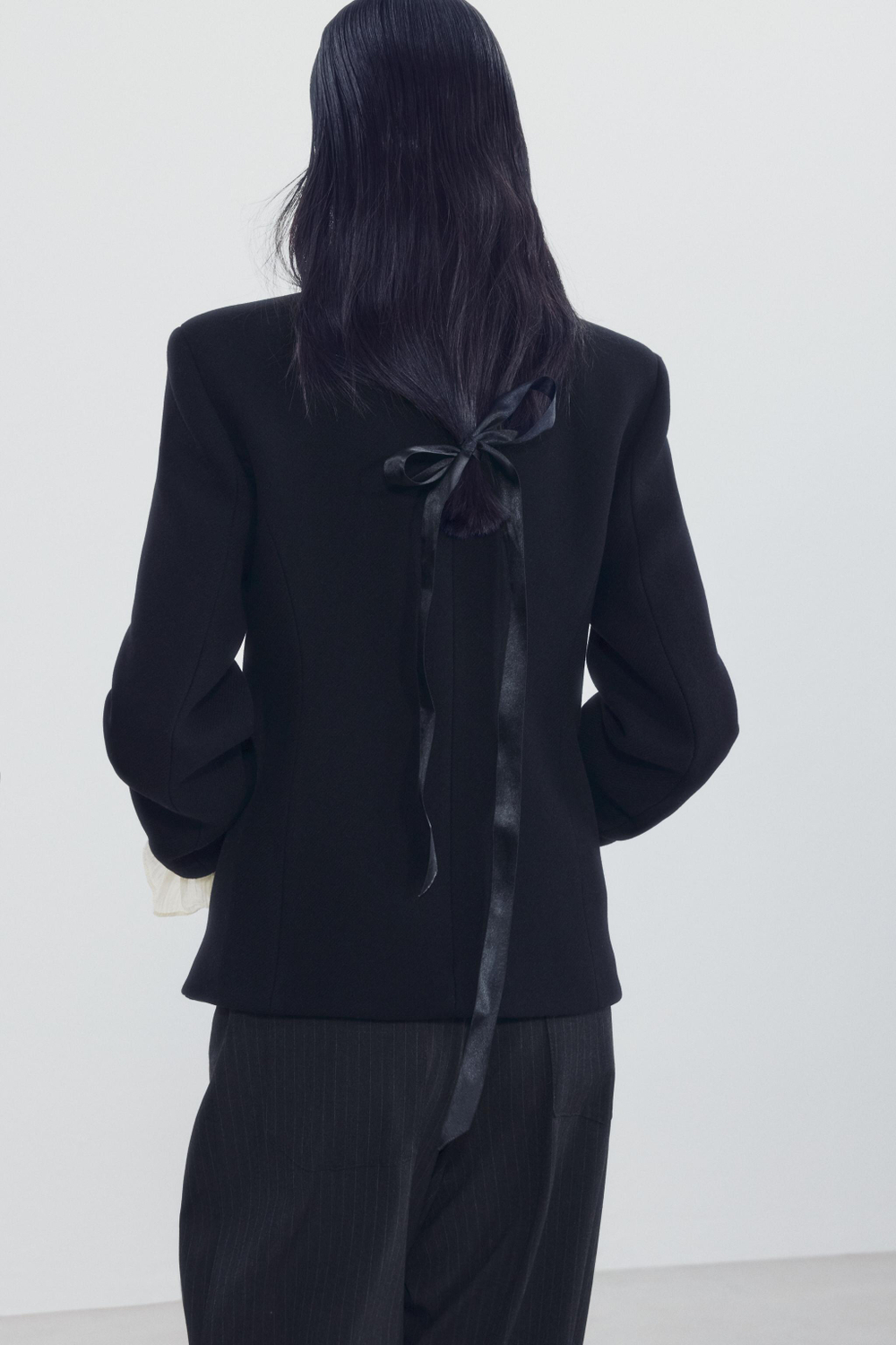 ZARA КОРОТКОЕ ШЕРСТЯНОЕ ПАЛЬТО — ZW COLLECTION, ЧЕРНЫЙ