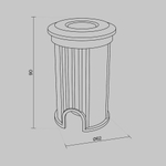 Тротуарный светодиодный светильник Maytoni Flash O044DL-L1S3K3