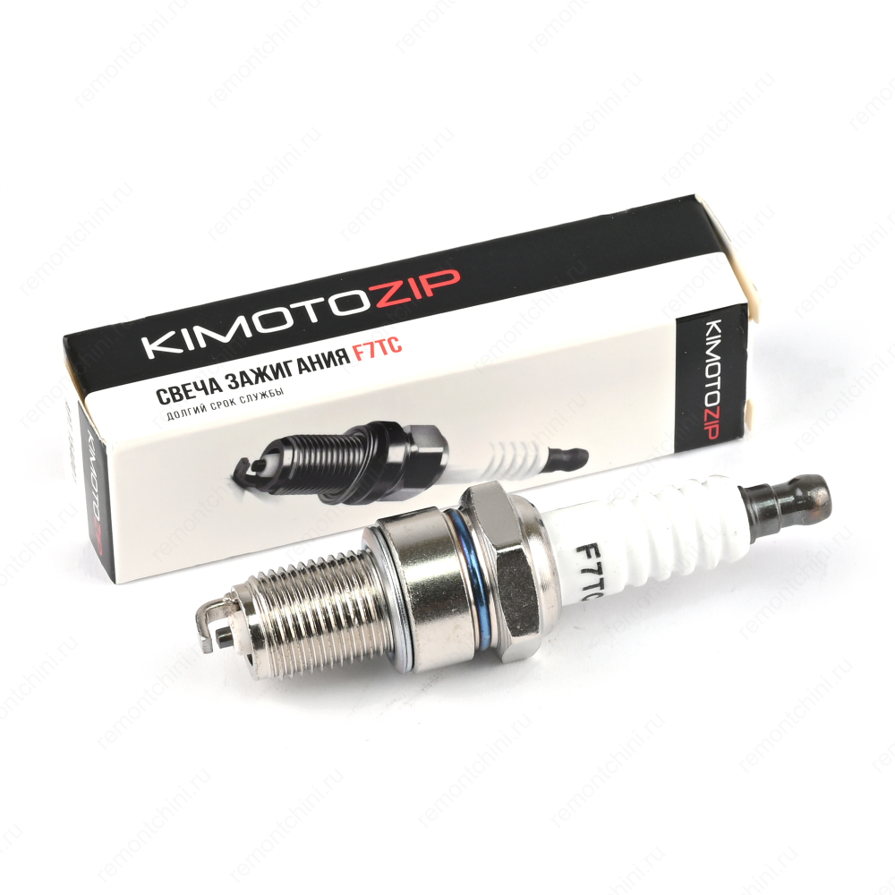 Свеча зажигания F7TC (M14-1.25-мм, L:80/17-мм, ключ:21, длинная юбка) [Kimoto]
