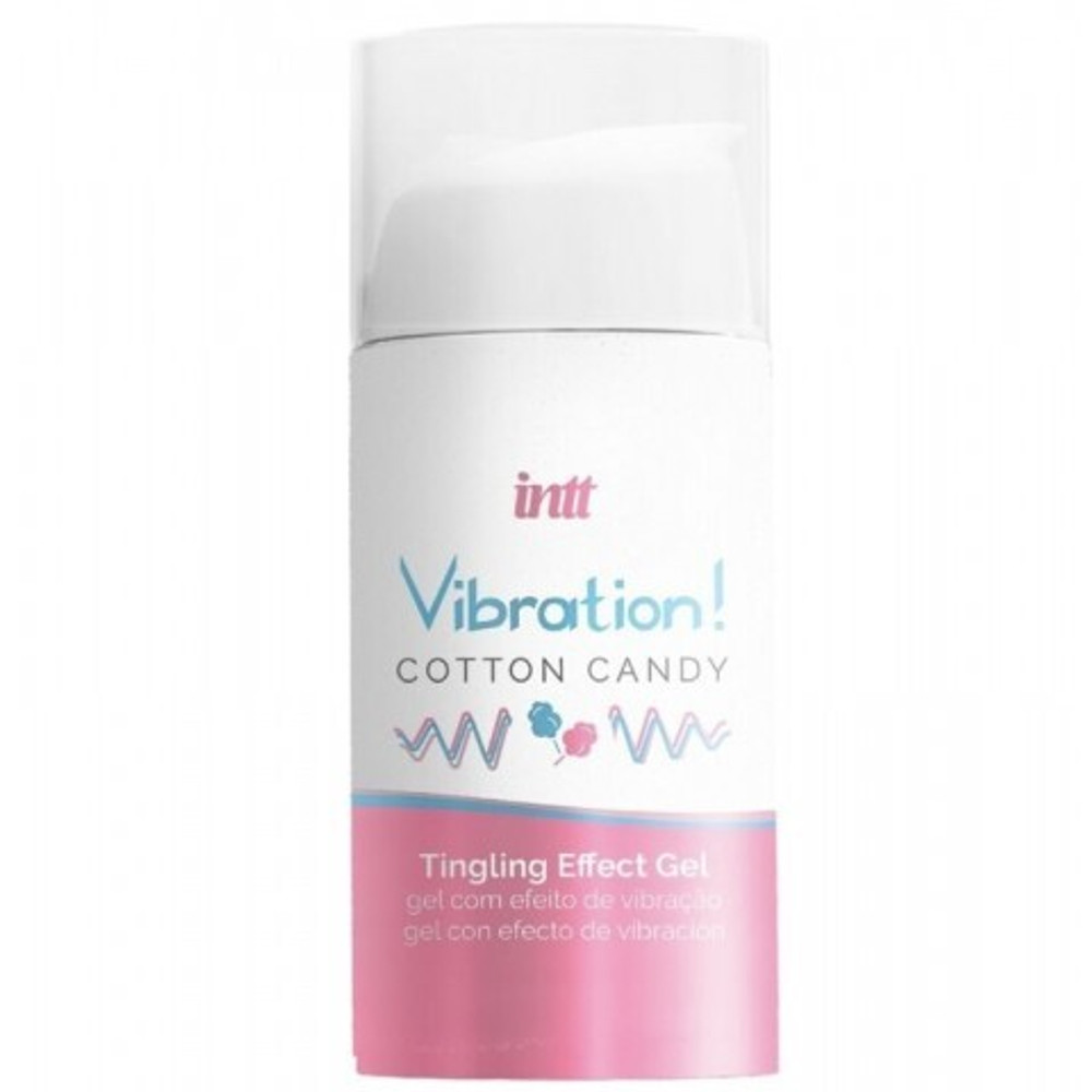 Возбуждающий гель с эффектом вибрации Vibration! Cotton candy (15 мл.) от INTT