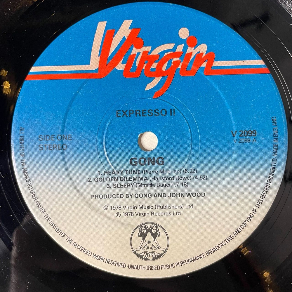 Винтажная виниловая пластинка LP Gong Expresso II (UK 1978)