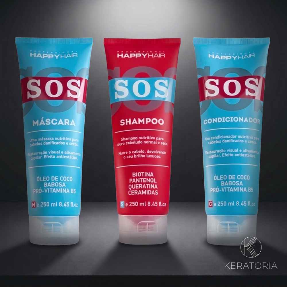 Комплект Happy Hair SOS шампунь + кондиционер + маска 250/250/250 мл