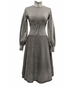 Pinko платье серое металлик