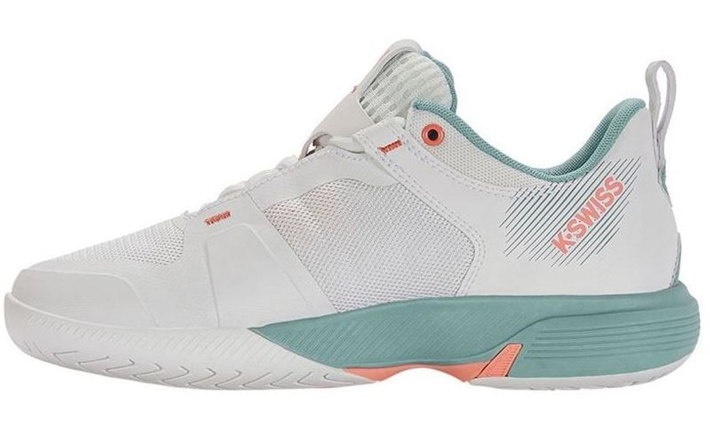 Женские теннисные кроссовки K-Swiss Ultrashot Team — blanc de blanc/nile blue/desert flower