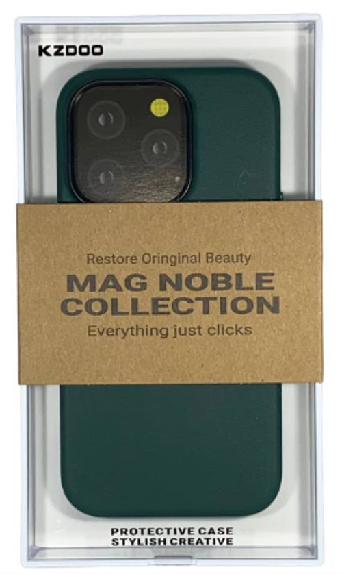 Накладка для i-Phone 14 Pro K-Doo Mag Noble кожаная зеленая
