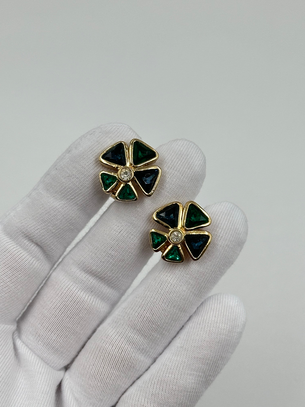 Клипсы с кристаллами Christian Dior