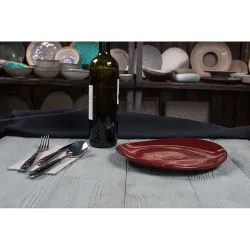 Блюдо овальное 25*22,5 см h2,4 см Evolution Dark Red P.L. Proff Cuisine [1]