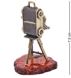 Народные промыслы AM-4082 Фигурка «Фотоаппарат Ретро» (латунь, янтарь)