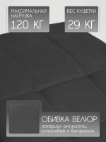 Кушетка анатомическая с регулировкой изголовья и ног и электрорегулировкой высоты Masscomplekt велюр