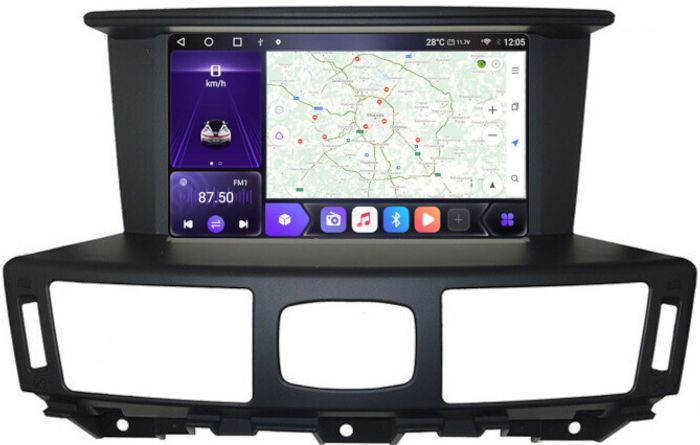 Магнитола для Infiniti Q70, M25, M37 (поддержка Bose и 360) - Kuberg SF-9100 QLed, Android 12, Быстрая, CarPlay, 4G SIM-слот