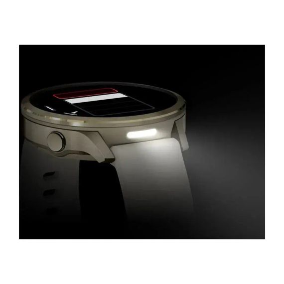Garmin Venu 4 41 мм лунное золото смарт-часы с силиконовым ремешком цвета слоновой кости и дополнительным песочным кожаным ремешком