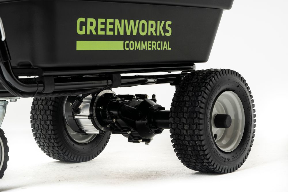 Аккумуляторная самоходная садовая тележка Greenwork 82GC, 82v, 106 л, (7400607), без АКБ и ЗУ