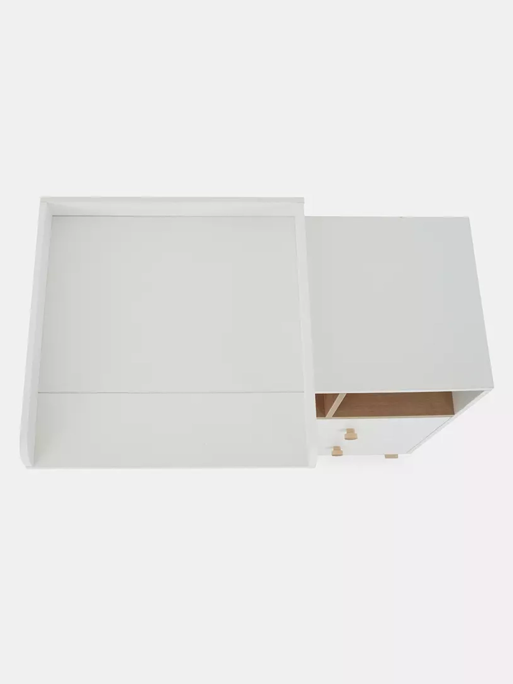 Комод с ящиком "Style" 80 см 2 ящика 2 отсека (арт.115) Cloud White