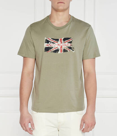 Футболка Pepe Jeans London - оливковый(PM509384)
