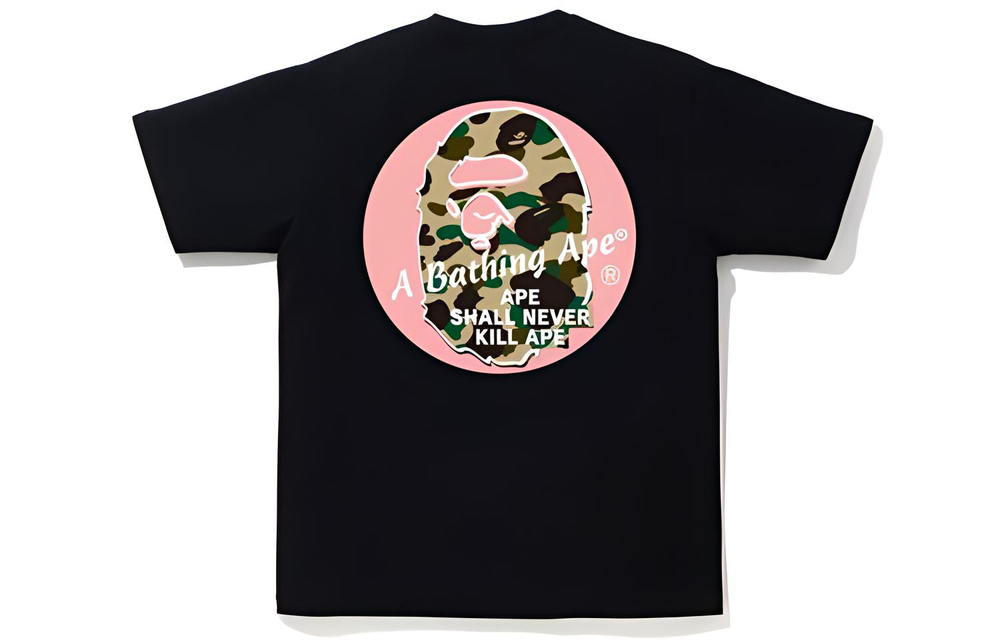 A Bathing Ape A Bathing Ape Bathing Ape Circle Tee черный розовый