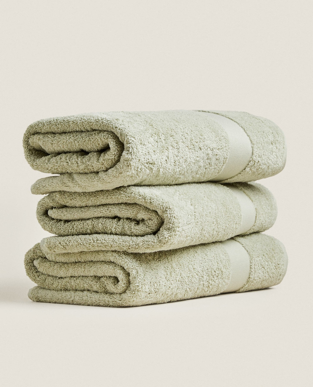 ZARA HOME ПОЛОТЕНЦЕ ИЗ ХЛОПКА ВЫСШЕГО КАЧЕСТВА, СВЕТЛО-ЗЕЛЕНЫЙ
