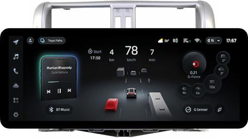 Магнитола для Toyota Land Cruiser Prado 150 2009-2013 (рамка серебро) - Teyes CC4PRO монитор 12.3" 2K QLED + рамка 9, Android 13, Быстрейшая, Snapdragon 778G, ИИ, CarPlay, DSP, 4G SIM-слот
