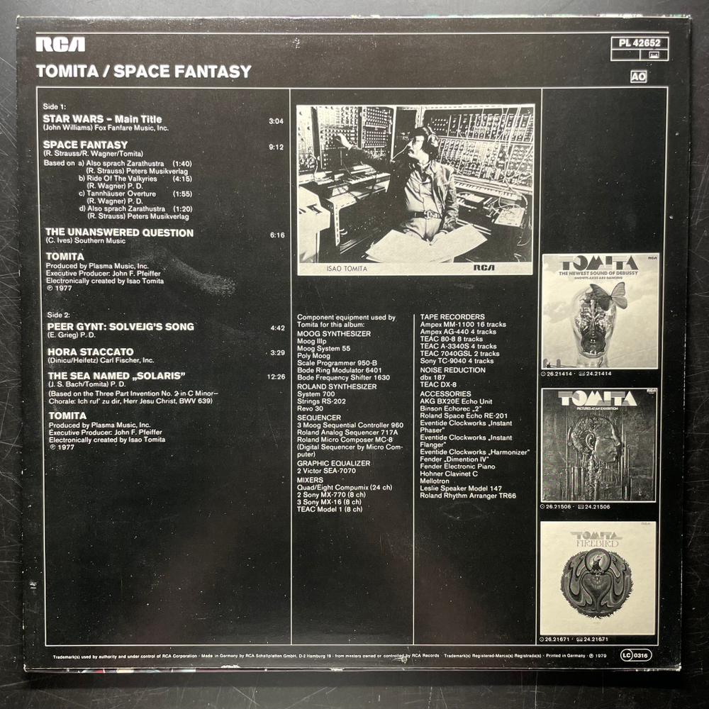 Tomita ‎– Space Fantasy (Германия 1979г.)