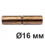 Муфта Ø 16 мм пластиковая соединительная для трубы, "Бронза" Bironi BTM1-16-25 / Ø 16 мм