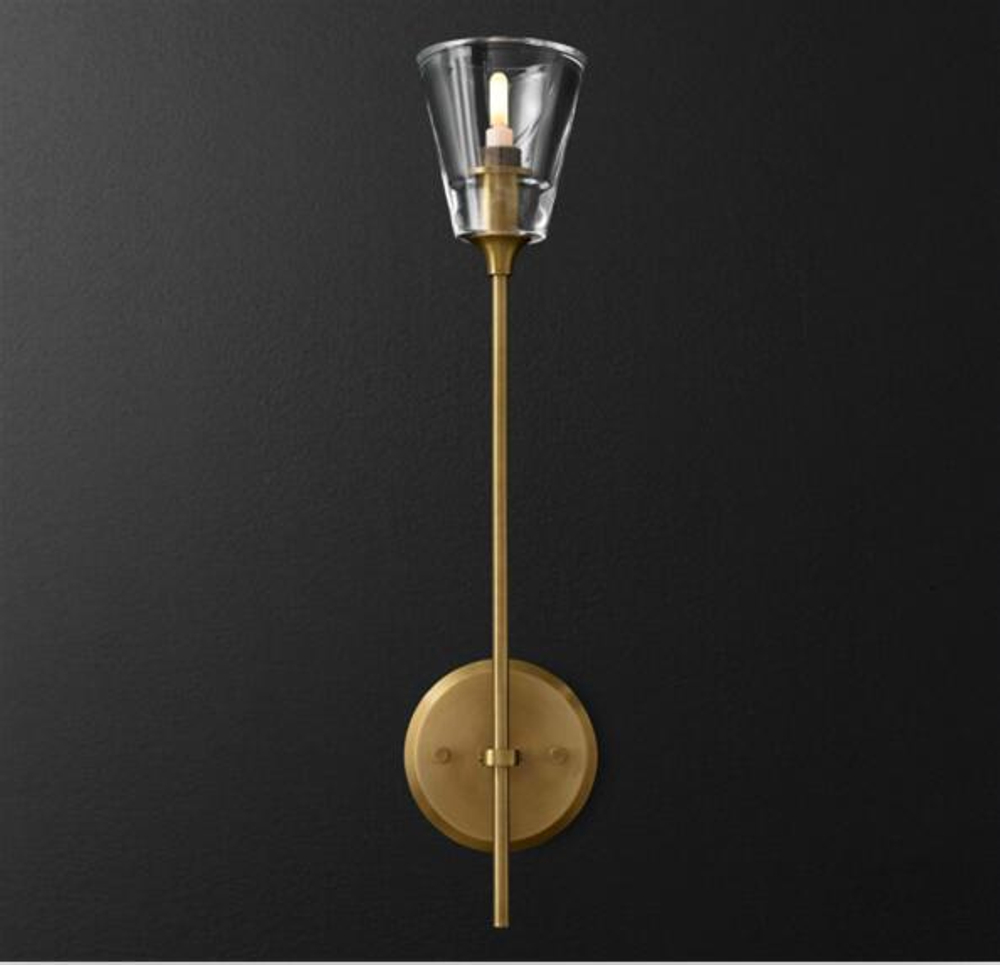 Настенный светильник Torche De Verre 1 light gold