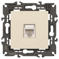 Розетка ЭРА Elegance 14-3107-02 информационная RJ45 IP20 слоновая кость | Эра Elegance