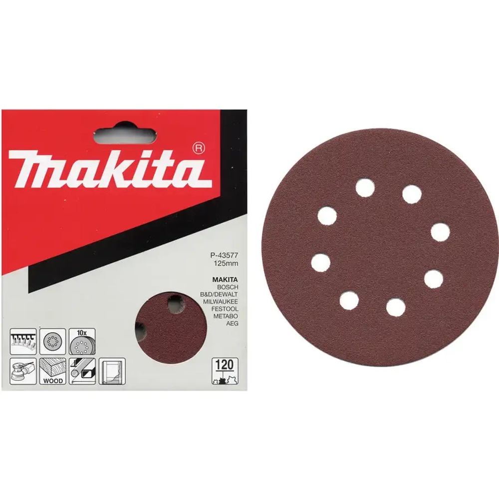 Шлифовальный диск с липучкой P40/125 мм Makita P-43533