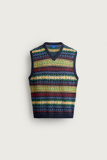 ЖИЛЕТ ИЗ ЖАККАРДОВОГО ТРИКОТАЖА 100% ЛЕН AARON LEVINE X ZARA — ZARA