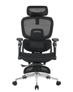 Кресло офисное TopChairs Prodigy с оттоманкой черный