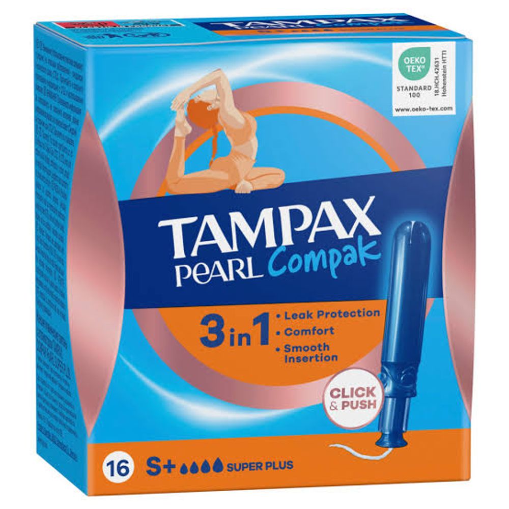 Тампоны TAMPAX PEARL COMPAK SUPER PLUS 16шт