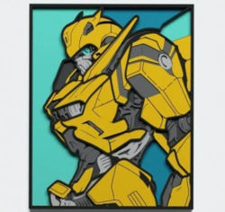 3D Картина по номерам из дерева Бамблби, 38x50 см