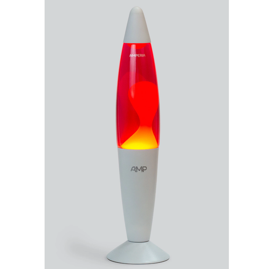 Лава лампа Amperia Rocket Желтая, Красная, корпус белый (35 см)