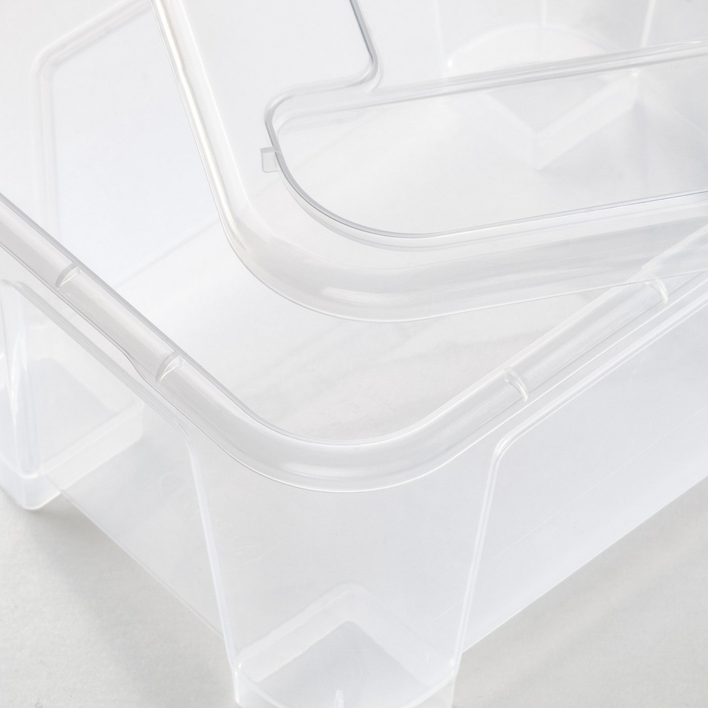 IKEA SAMLA  (ИКЕА САМЛА)  -  Коробка с крышкой - прозрачный 14х18х10 см/1 л