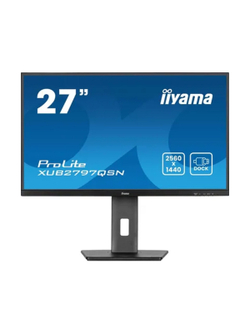 LCD IIYAMA 27" XUB2797QSN-B2 черный {IPS 2560x1440 100Hz 1ms 300cd HDMI DisplayPort(in+out) USB3.2 USB-C3.2(65W) USB-C3.2(15W) RJ-45 2x2W HAS Pivot}