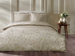Постельное белье жатый шелк MELODY беж TIVOLYO HOME Турция