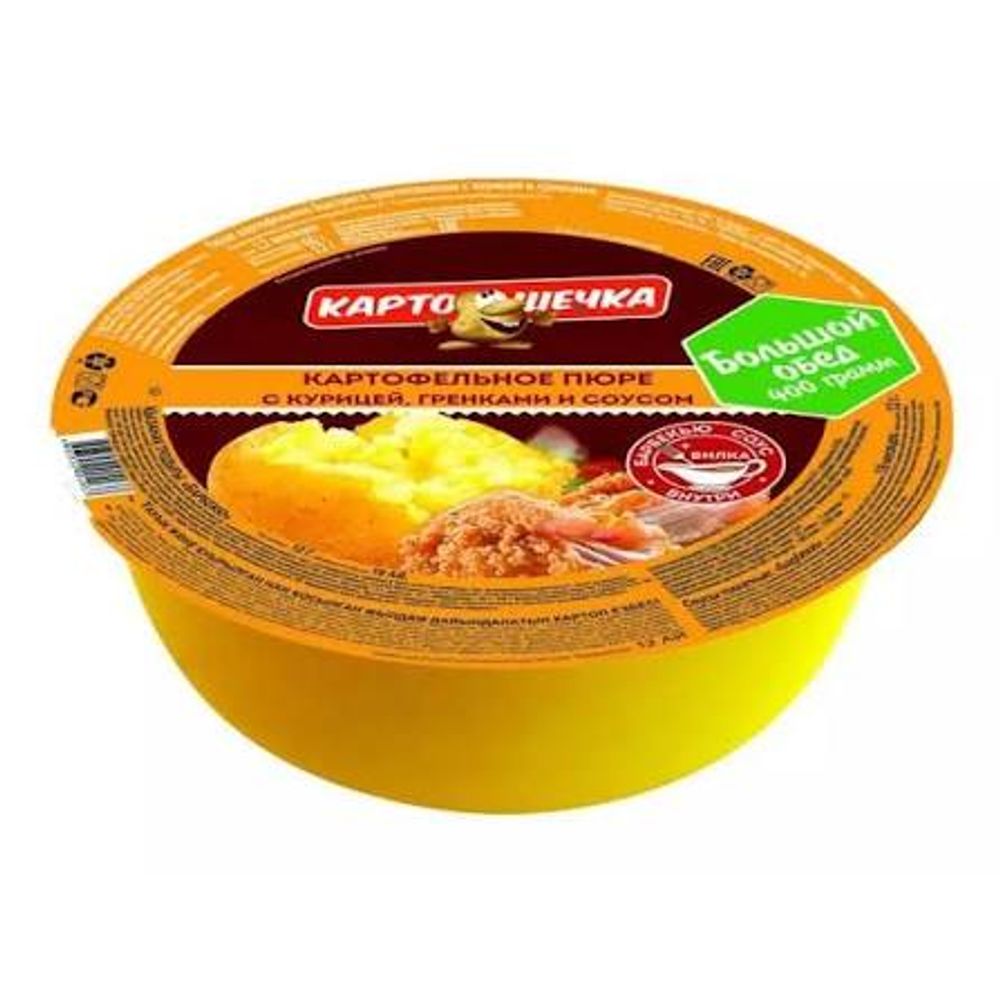 Пюре КАРТОШЕЧКА больш обед в т/т с кур и гренк 72г