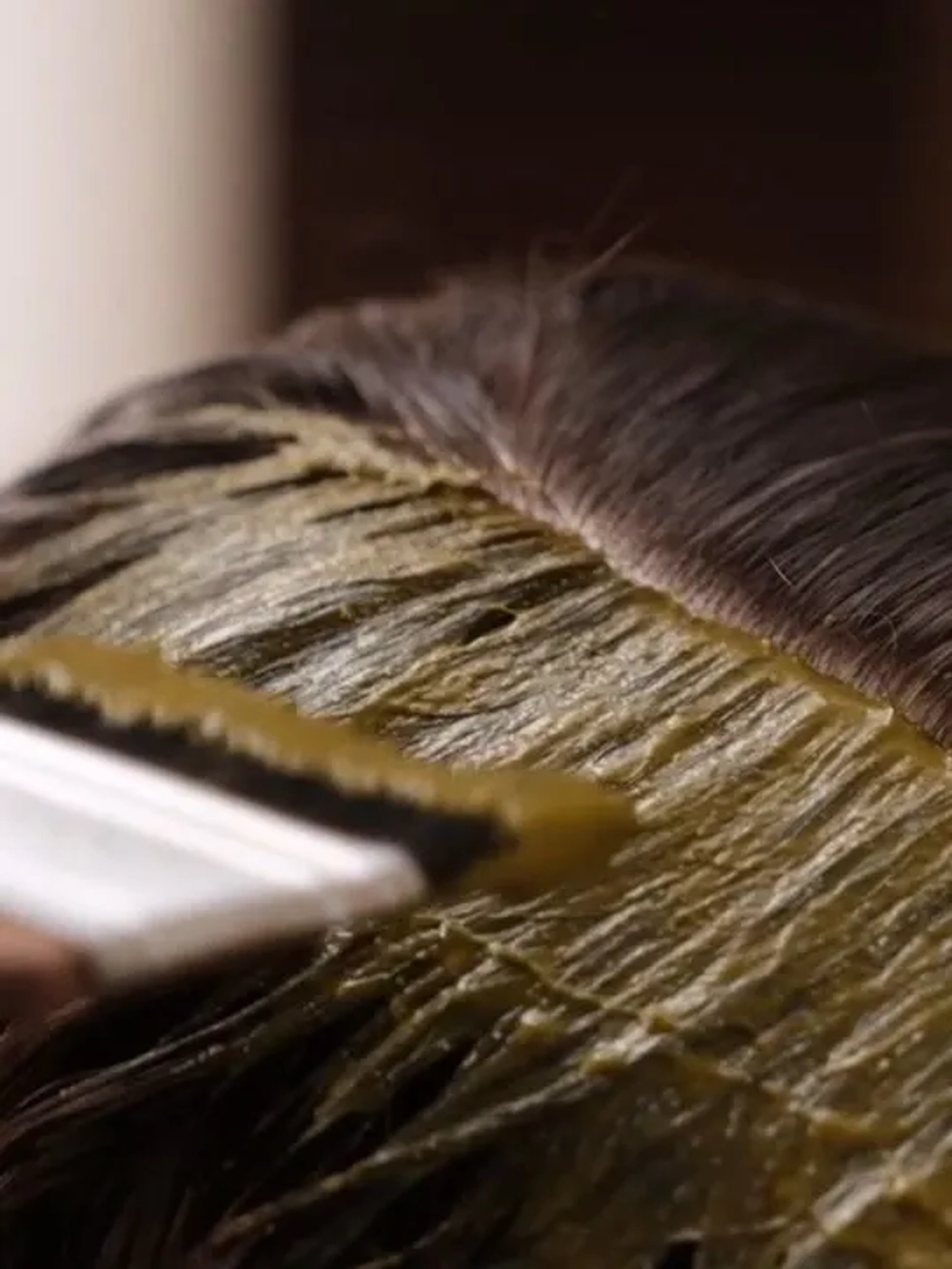 Кисть Khadi с натуральной щетиной для окрашивания волос