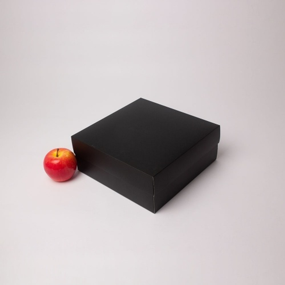Коробка крышка-дно 25x10x25, черный, картон
