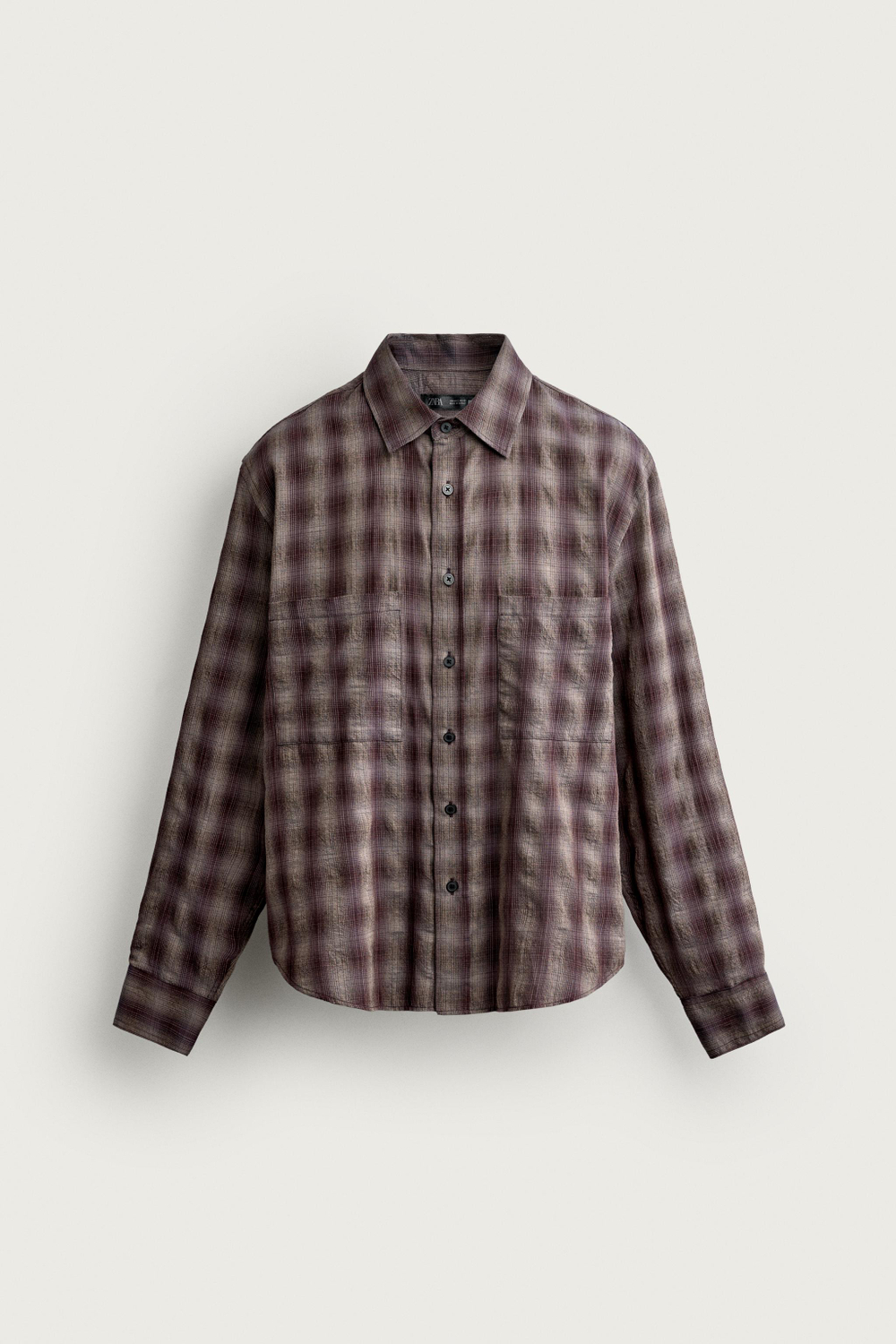 РУБАШКА В КЛЕТКУ С КАРМАНАМИ — ZARA