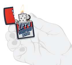 Зажигалка ZIPPO Color Block Design с покрытием Navy Matte, латунь/сталь, синяя, 38x13x57 мм, шт