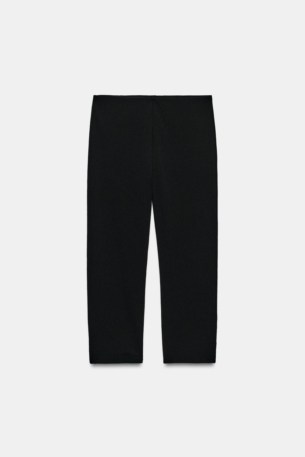 ZARA ЭЛАСТИЧНЫЕ БРЮКИ КАПРИ, ЧЕРНЫЙ