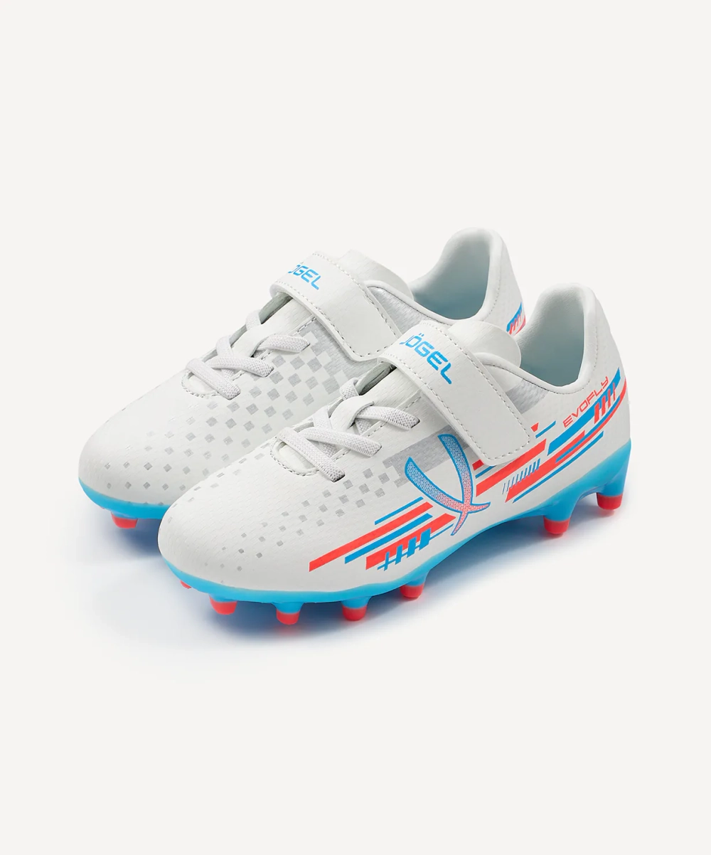 Бутсы футбольные Evofly FG Talant White/blue, детский