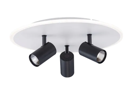 Люстра потолочная светодиодная Rilon 2467/460 WHITE+BLACK, 69 Вт, чёрная и белая