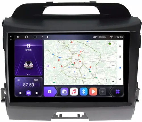 Магнитола для KIA Sportage 2010-2016 - Kuberg OL-9735 QLed+2K, Android 12, Быстрая, CarPlay, 4G SIM-слот