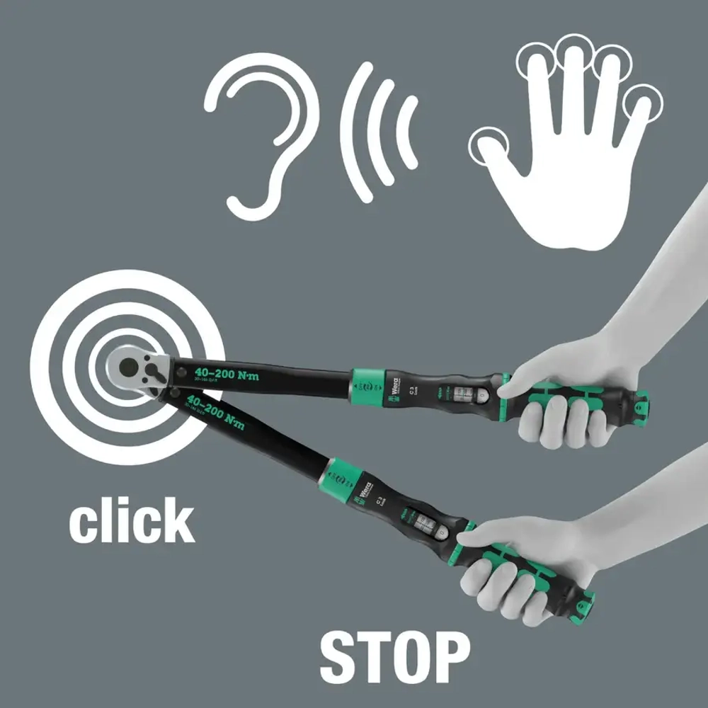 Динамометрический ключ 1/2" 40—200 Н·м C 3 Lock Click-Torque WERA 05075692001