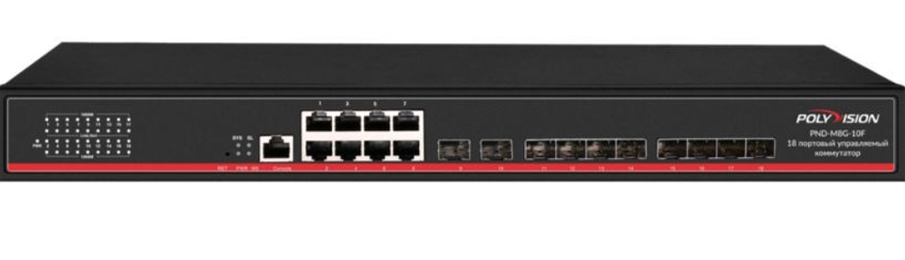PND-M8G-10F 18-портовый управляемый коммутатор