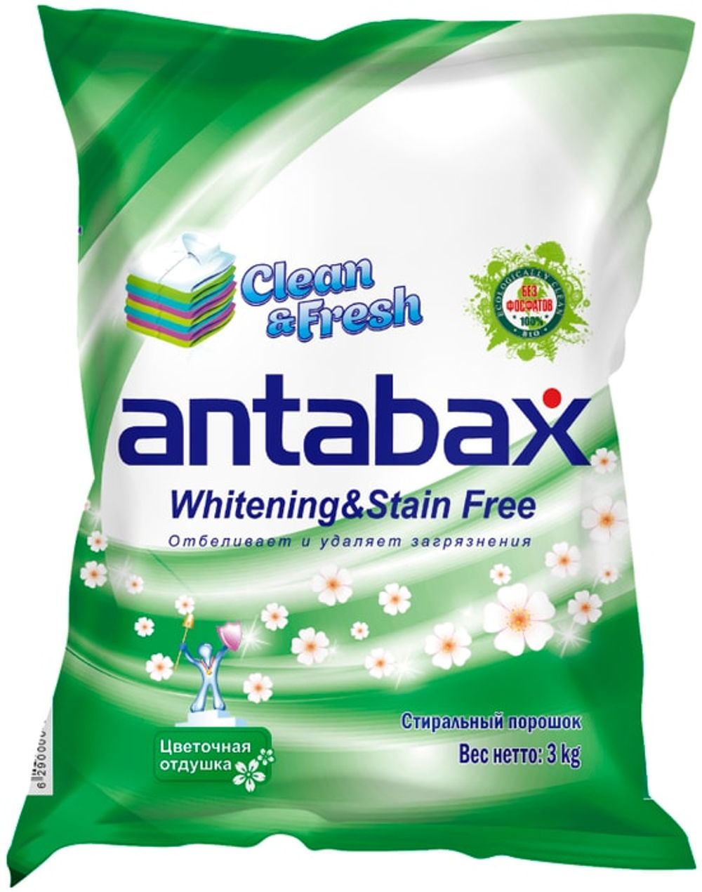 Стир порошок Antabax Color, зеленый пак., 3 кг