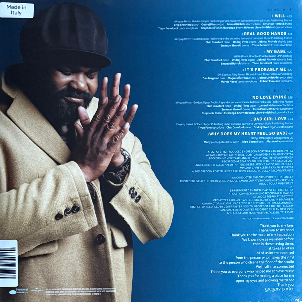 Gregory Porter ‎– Still Rising (Италия 2022г.)